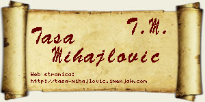 Tasa Mihajlović vizit kartica